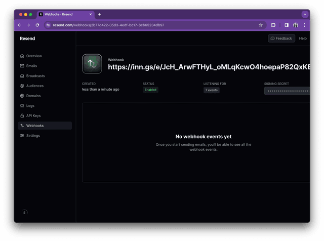 Integrate email events with Resend webhooks - Inngest Documentation