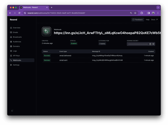 Handle Resend Webhooks with Inngest | Email Event Workflows - Inngest Docs
