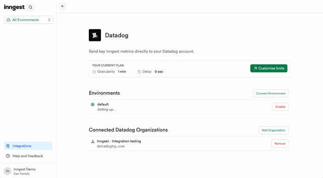 Datadog integration - Inngest Documentation