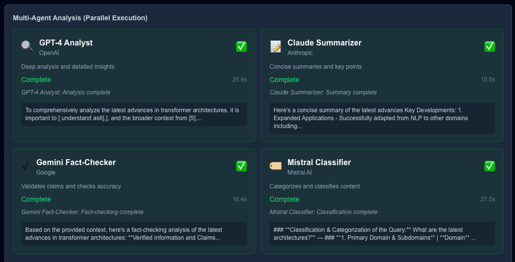 AI Research Assistant models step screenshot