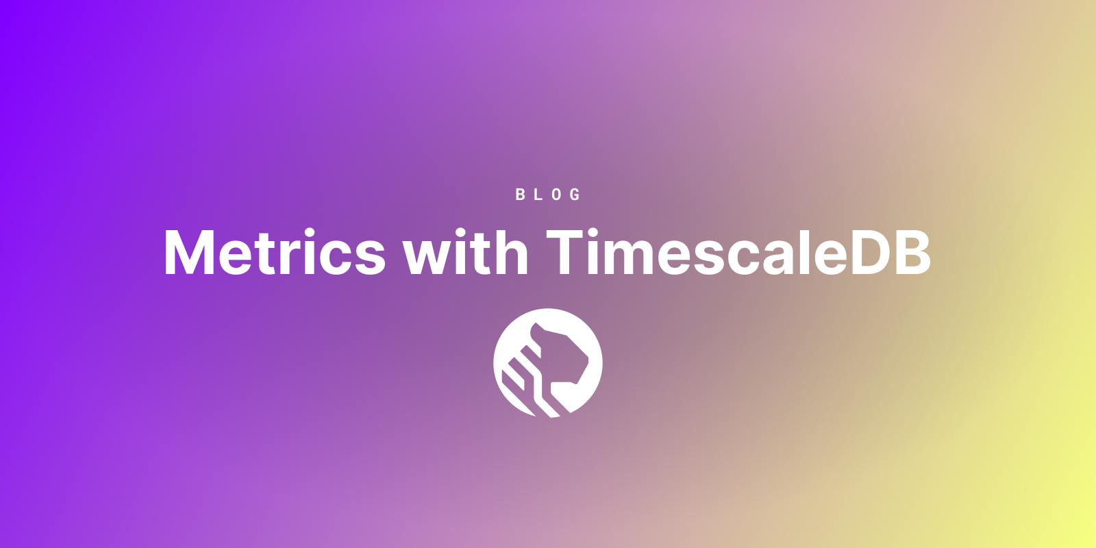 Featured image for Building Metrics with TimescaleDB blog post