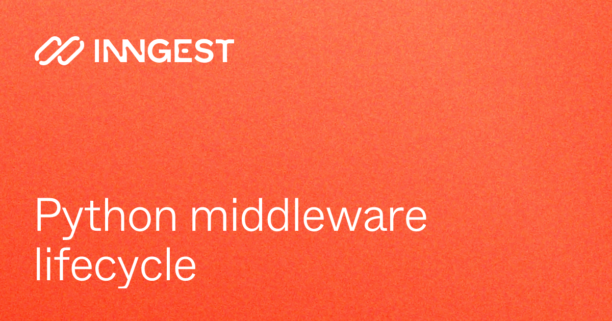 Python middleware lifecycle - Inngest Documentation