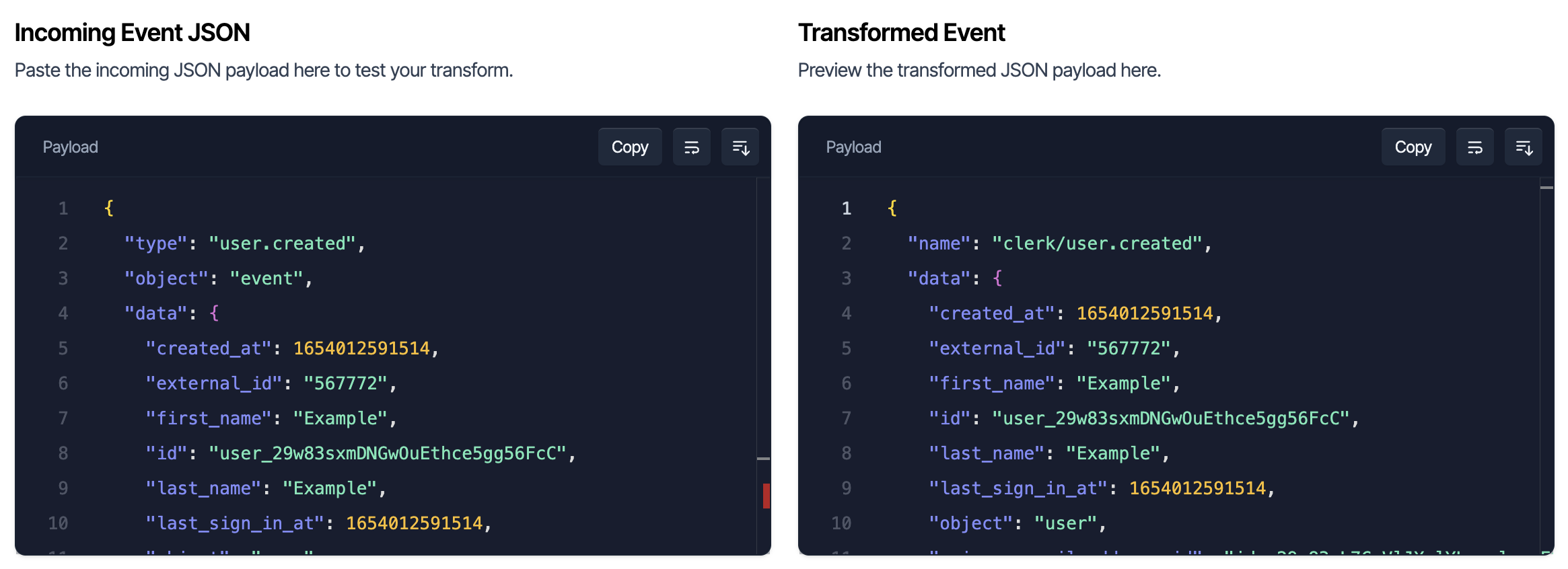 Inngest dashboard transform testing